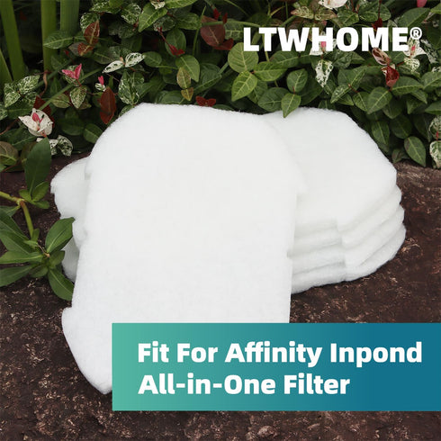 LTWHOME Polymer Wool Pads for Blagdon Inpond All-in-One 300 600 900 Filter (Pack of 12)