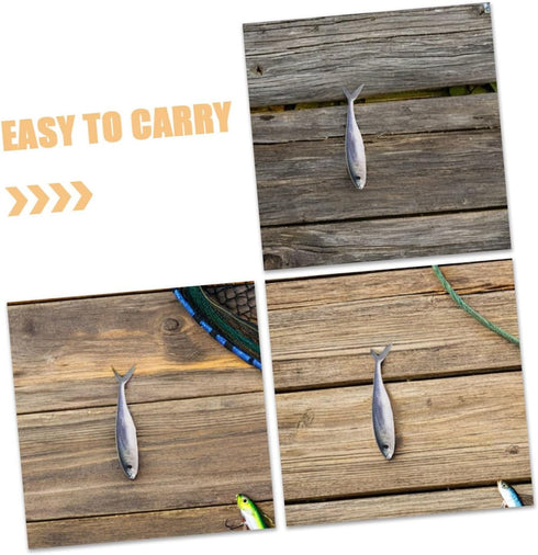 1 3D OSALADI Pair Soft Bionic Flying Fish Lures, PVC Reusable Sinking Artificial Bait for Saltwater Sea Fishing