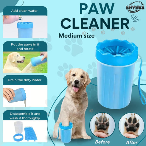 SHYNEE 8PCs 2X Dog Grooming Kit - Dog Shampoo Brush | Washing Gloves | Adjustable Dog Bath Brush | Dog Paw Cleaner |