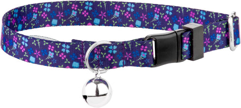 Country Brook Petz Blueberry Fields Cat Collar, Floral Collection with 8 Charming Designs