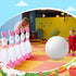 12 Set 10 2 Foilswirl Pcs Kids Easter Bunny Bowling with Bunny Bowling Pins and Balls Inflatable Easter Bunny Games