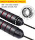 Jump Rope, Ball Bearings Tangle-Free Rapid Speed Cable Skipping Rope, Adjustable Jumping Ropes for Men, Women and Kids - 2 Pack by AIZIYUO
