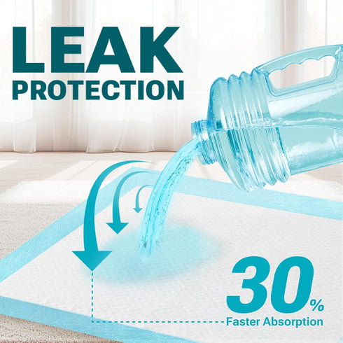 CLEAN SPACES 120 Count 22"x 22", 30 Count/Pack 4 Packs Super Absorbency Puppy Pads Leakproof Quick Drying Dog Training