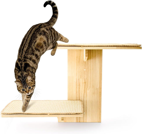 Cat Wall Shelves, Wall Mount Adult Cat Tree with 2 Steps 2