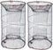 Portable 2pcs 17x10 Inch Collapsible Fish Trap Metal Mesh Turtle Trap Saltwater