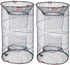 Portable 2pcs 17x10 Inch Collapsible Fish Trap Metal Mesh Turtle Trap Saltwater