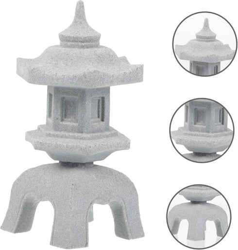 Micro Landscape Decoration Fish Tank Ornaments, Miniature Asian Decorations, Chinese Temple Statue, Zen Garden