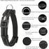Reflective Nylon Padded Dog Collar, Adjustable Soft Pet Collars for Small Medium Large Dogs (Black)