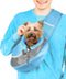Small Dog Puppy Cat Sling Carrier - Pet Purse Pouch for Travel, Front Backpack Chest Holder for Yorkie Chihuahua (Blue)