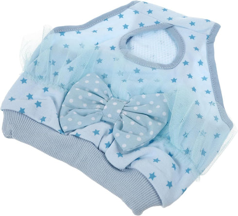 Dog Sanitary Pants Puppy Diaper Pantie Cotton Lace Blue S Female Dog