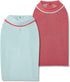 Blueberry Pet Back to School 2-Pack Dog Polo Shirts in Mint Blue + Terra Cotta Red, Back Length 10 inch