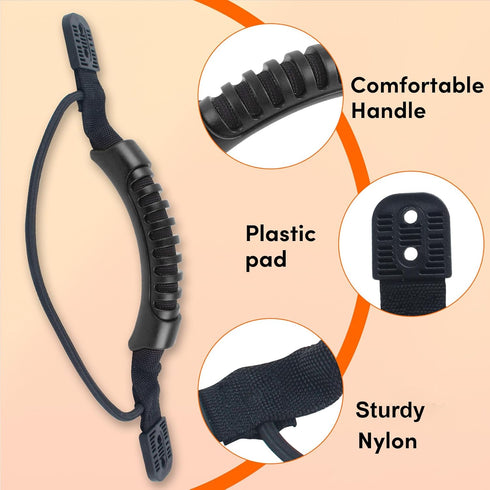 Kayak Handles Orange, Carry Handles with Screws, Canoe Handle with Bungee Cord, 2-Hole Kayak Handle for Outdoor