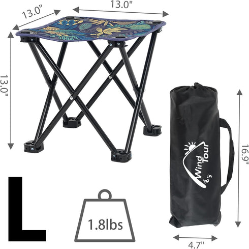 Wind Tour Samll (13.0X13.0 -1) Portable Folding Camping Stool Outdoor Camping Lightweight Chair for Fishing Hiking