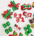 30pcs Dog Puppy Cat Mix Christmas Shiny Rhinestone Hair Bows Rubber Bands Pet Xmas Grooming Accessories