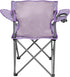Generic Basic Quad Folding Camp Chair with Cup Holder, Lavender Adult Portable Outdoor Chair, Heavy Duty Steel Frame