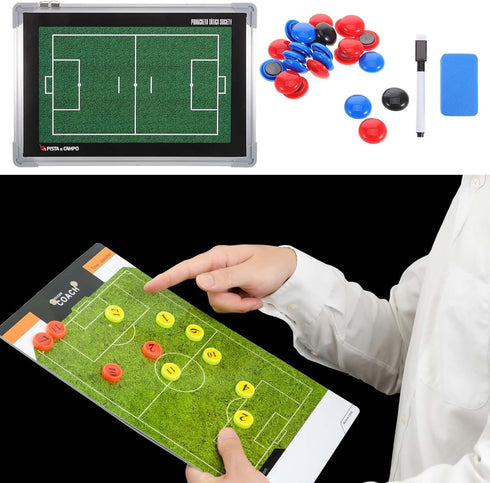 Football Coaching Board Soccer Training Whiteboard Aluminum Alloy Dry Erase Marker Board for Coaches with Magnetic