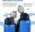 GRANDTIES Sports Tritan Plastic Water Bottle with Straw - Leakproof BPA Free Travel Bottle for Gym, Outdoor, Fitness