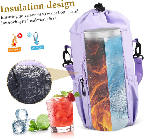 Insulated Water Bottle Pouch - Ideal for Hiking and Outdoor Activities