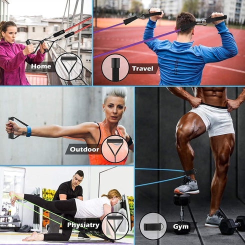 VEICK Resistance Bands, Exercise Bands for Men and Women, Workout Bands with Handles for Fitness at Home