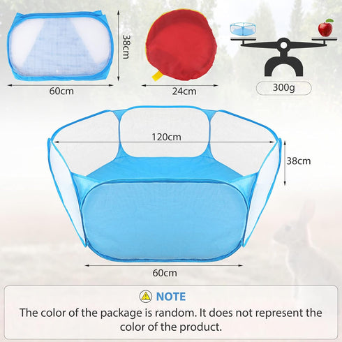 RYPET Guinea Pig Playpen - Breathable & Transparent Pet Playpen for Outdoor/Indoor Exercise Fence