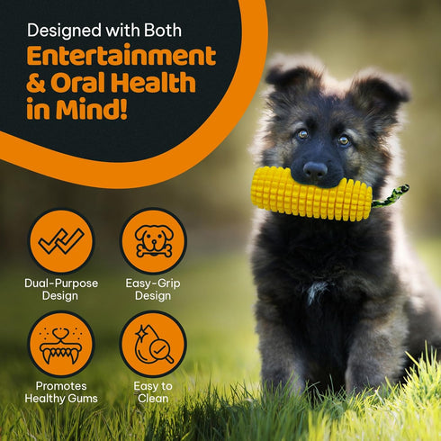 Indestructible Dog Chew Toys, Squeak & Non-Squeak, Interactive Teeth Cleaning Toys for Aggressive Chewers