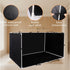Dmnnlp 35"x29"x17.3" Dog Pee Pad Holder with High Walls - No-Splash Indoor Potty Tray, Foldable Dog Litter Box