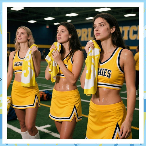Windkream 12 40" 12" Pcs Cheerleader Cooling Towel Cheer Gifts Bulk for Team Cheer Sports Gifts with Bags x Breathable