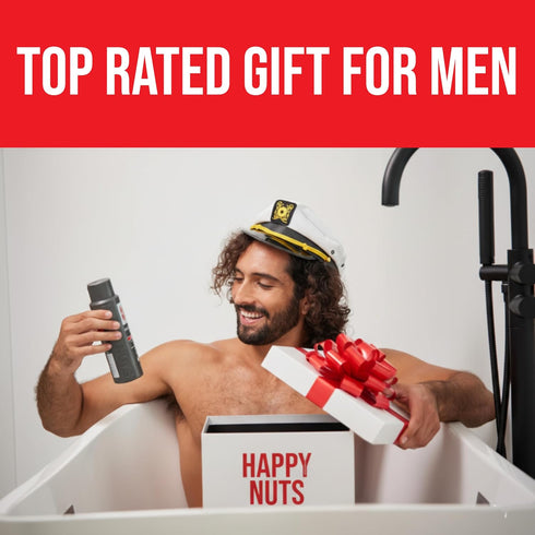 3.4 Oz (3 Pack), HAPPY NUTS Comfort Cream Deodorant For Men: Anti-Chafing Sweat Defense, Odor Control, Aluminum-Free