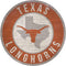 Wood Texas Longhorns Sign 12 Inch Round State Design