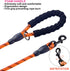 Dog Leash, 5 FT Heavy Duty Double Handle Leash with Comfortable Padded and Reflective Rope for All Dog Sizes