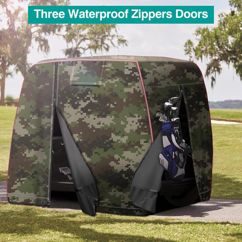 iLSKW Golf Cart Cover - Universal Fits for EZGO, Club Car, Yamaha 4 or 2 Passenger, 420D Oxford Protection