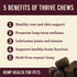Immune 8 Count Hemp Well Thrive Chews for Dogs Support Hip, Joint, and Heart Health, Promotes and Skin Health, Organic.
