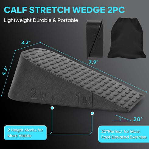 Squat Wedge Elevated Squats Block: Portable Ergonomic Equipment for Full Range of Motion, Improve Strength, Stability,