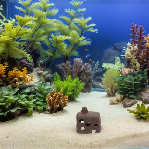 SHINEOFI 3pcs Aquarium Fish and Shrimp Hiding House Ceramic Breeding Cave Fish Tank Shelter Decor for Betta and Cichlid