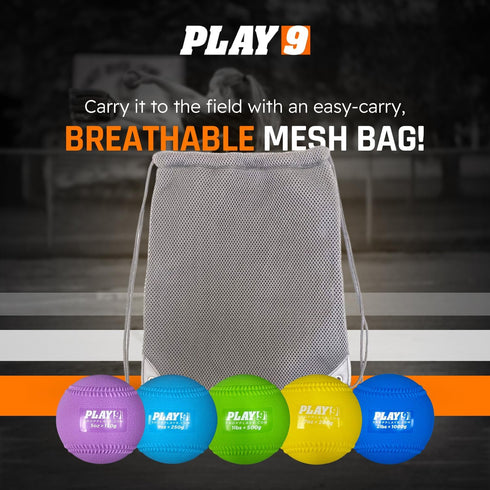 9 Set Shop Play Plyoball Weighted Ball for Throwing and Pitching Training - Training Balls for Softball - Builds Speed