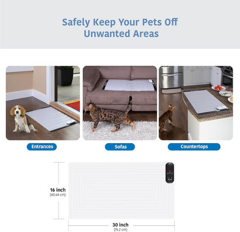 SVD.PET Pet Training Mat with Tester, 30" X 16" Electronic Repellent Mat for Dogs & Cats, 3 Training Modes