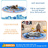 Cat Dog Water Mat with Remote Control LED Boat, Thickened Anti-Scratch Leak Proof Cat Water Sensor Play Mat, Non-Slip