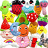 Jalousie 18 Pack Dog Squeaky Toys - Cute Stuffed Pet Plush Puppy Chew for Small Medium Pets - Bulk