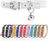 XS Adjustable Dog Collar for Teacup Dogs, 3/8 inch Width, White, Suitable for Small Medium Large Dogs