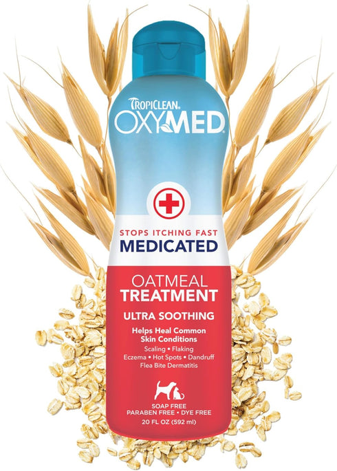 TropiClean Oxymed Medicated Cat & Dog Conditioner For Itchy Skin | Skin