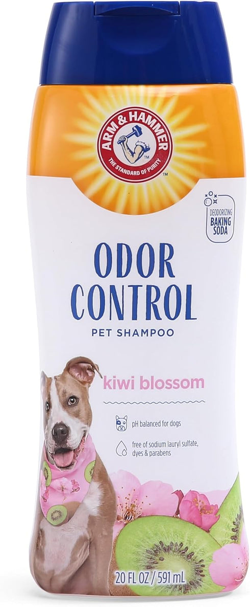 Arm & Hammer Super Deodorizing Shampoo for Dogs - Best Odor Eliminating Shampoo, Fresh Kiwi Blossom, 20 oz, 2-Pack