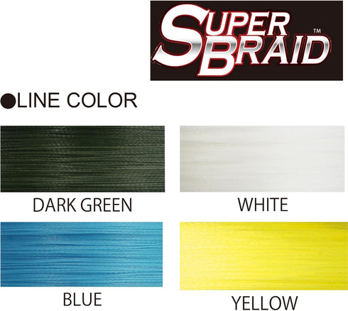 Yo-Zuri SuperBraid Fishing Line, Dark Green, 150 Yards Superbraid