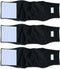 Teamoy 3 Pack Male Dog Diaper Wrap - Washable Puppy Belly Bands, Super-Absorbent, Comfortable, Black