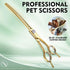 PURPLEBIRD 7 inch Curved Shears Dog Grooming Chunkers, Professional Thinning Scissors, Safety Blunt Tip for Dogs Cats,