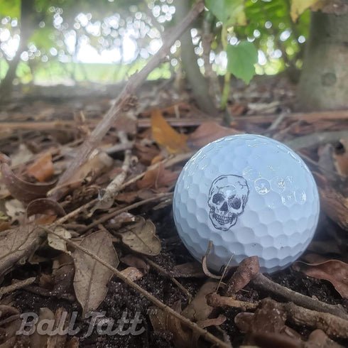 Skull Man Golf Ball Stamp, Self-Inking Golf Ball Marking Tool, Reusable Golf Ball Stamper