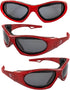 Hurricane Eyewear Category-5 Jet Ski Water-Sport Goggles - Red Floating Sunglasses with Polarized Smoke Lens
