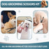 7.0" 3-Piece Set Professional Dog Grooming Scissors Kit with Straight, Curved & Thinning Shears, Black Japanese