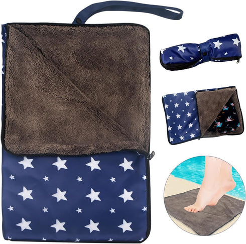 Portable Wet Dry Bags with Towel - Oxford Zipper for Swimsuits and Wet Clothes