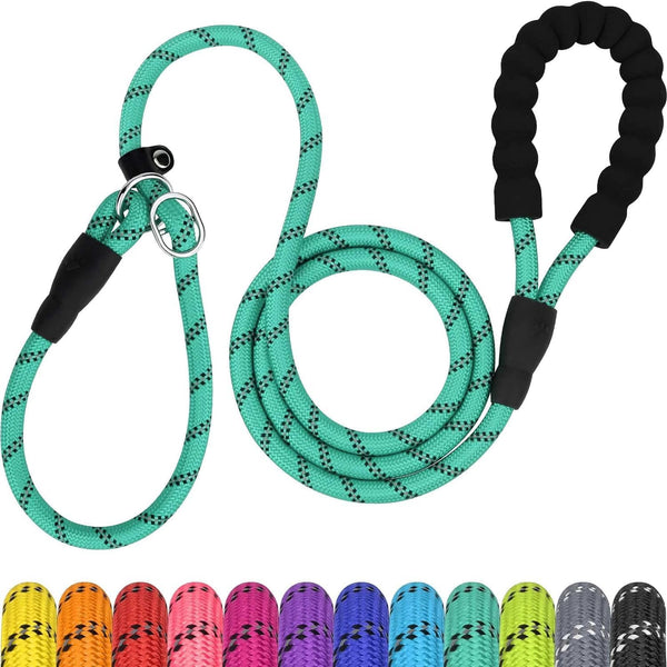 TagME Slip Leads for Dogs, 6 FT Heavy Duty Leash with Padded Handle, Strong No Pull Training Leash for Small Dogs