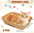 5 Pack Small Disposable Litter Kitten Box, Paper Cat Litter Tray for Indoor Outdoor Small Animals